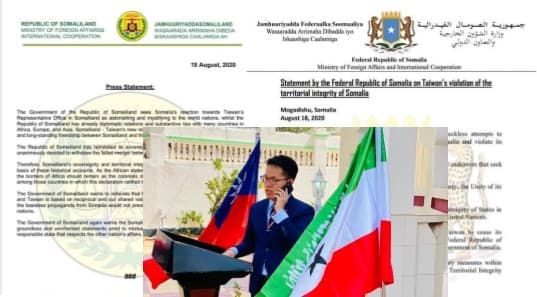 Somaliland Oo Wax Lala Yaabo Ku Tilmaantay Ficilada Somalia Ee Ku Saabsan Xidhiidhka Taiwan Iyo Somaliland