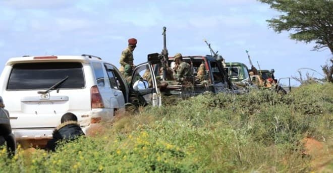 Ciidamada Dawlada Somalia Iyo Ururka Al-shabaab Oo Ku Dagaalamaya Galgaduud