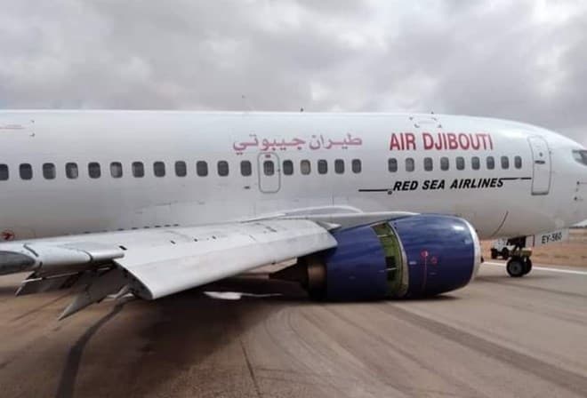 Diyaarada Air Jabuuti Oo Shil Ku Gashay Garoonka Diyaaradaha Garoowe