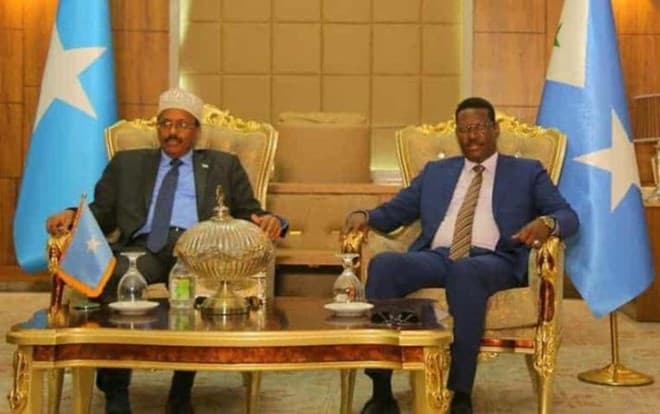 Madaxweyne Farmaajo Iyo Madaxweynaha Galmudug Oo Ka Wada Hadlay Arrimaha Doorashada Soomaaliya