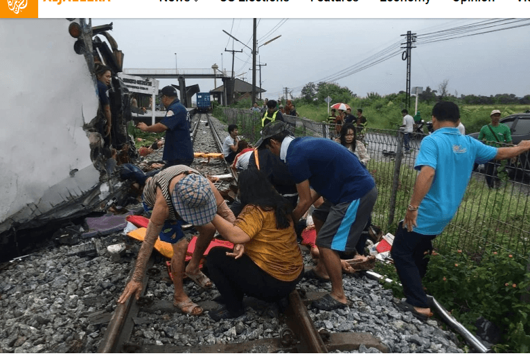 Thailand: 17 Rakaab Ah oo ku dhintay Bas Iyo Tareen Isku Dhacay