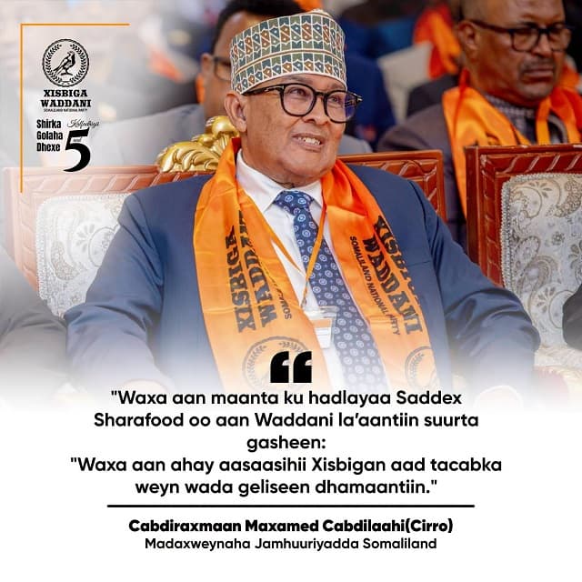 Daawo “Waxaad Tidhaahdaa Ictiraafkaan Kasoo Horjeedaa Badheedha Oo Xiniinyo Yeelo“Madaxweyne Cirro